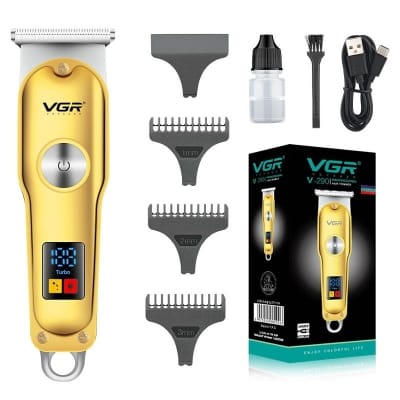 Picture of VGR V290 Hair Clipper Personal Care Electric Shaver Carving New Electric Push LED Smart Display Portable Oil VGR 290 Gold
