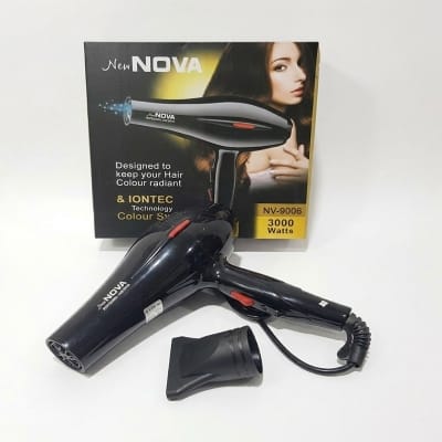 Picture of Nova NV-9006 Fashion Hair Dryer Blow 3000 Watts n Temperature Controller - Hair Dryer Black