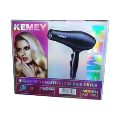 Picture of Kemey KM-5805 Dry Care Essential Hair Dryer for Women Black