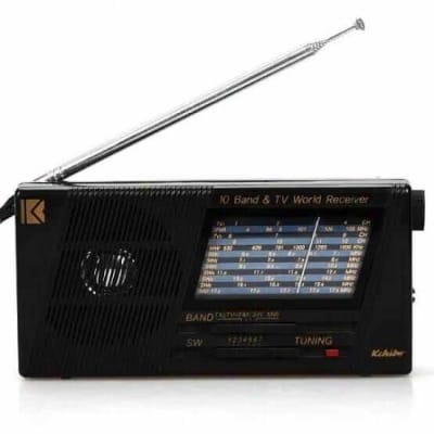 Picture of Kchibo KK-8108T FM/ TV/ MW/ SW 10-Band Radio & TV World Receiver Black