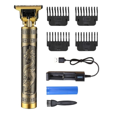 Picture of Vintage T9 Hair Cutting Machine Hair Trimmer Electric Hair Clippers Shaver Beard Trimmer Men Hair Cutting T Style Machine Rechargeable Hair Trimmer - Trimmer Gold