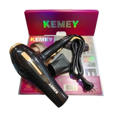 Picture of Kemey-KM-2376- 1000W ( 2 in ! ) Powerful-Professional-Heavy-Duty-Hair-Dryer-for-Unisex - Black 
