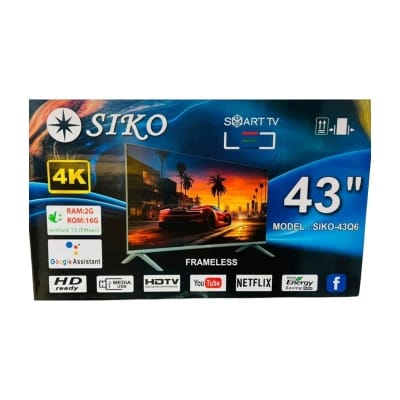 Picture of SIKO 43'' Full HD Voice Control Frameless Smart TV Black