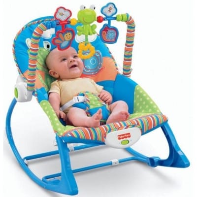 Picture of Baby Infant to Toddler Rocker with sleeping sound Baby Rocker-Multicolor