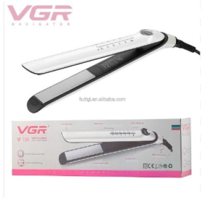 Picture of VGR V-556 38 MM Wide plate Professional Hair Straightener with Ceramic coated plate & Uniform heat technology Straightens All Hair Type 100°C to 230°C Adjustable Temp with LED Display 360° swivel cord Multicolor