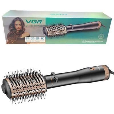 Picture of Vgr V-494 Best Quality 3 In1 Hair Dryer Power Cord Hot Air Brush Comb Styling Professional Electric Hair Straightener And Curle 