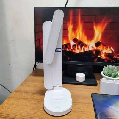 Picture of YAGE YG-8071F Rechargeable Table Lamp with Digital Clock & Pen Holder Multicolor