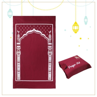 Picture of Pocket Jaynamaz of colore full fabrics Maroon