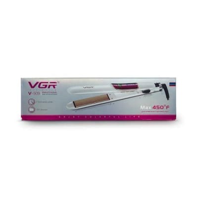 Picture of VGR V-509 2.5 CM Wide Flat Iron Professional Hair Straightener with Ceramic coated plate & Uniform heat technology Straightens All Hair Types 300? to 450? Adjustable Temp 360° swivel cord - Silver