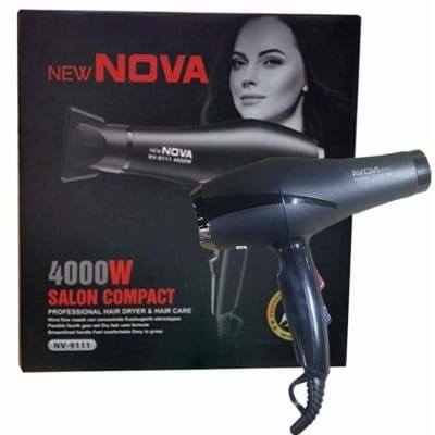 Picture of Nova NV-9111 Professional Hair Dryer 3000 Watt With 2 Temperature  Hair Dryer  (4000 W, Black)