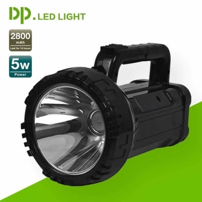 Picture of DP 7045B Portable Rechargeable LED Torch Light Black