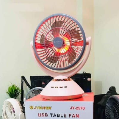 Picture of Jy Super JY-2570 🔥 15+ Hours Backup | 7200mAh Battery | Silent Rechargeable AC/DC Fan
