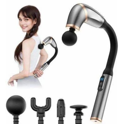 Picture of Electric Back Massager with Adjustable Heads and Speed – Percussion Massage Gun for Neck, Shoulder & Body Pain Relief Multicolor