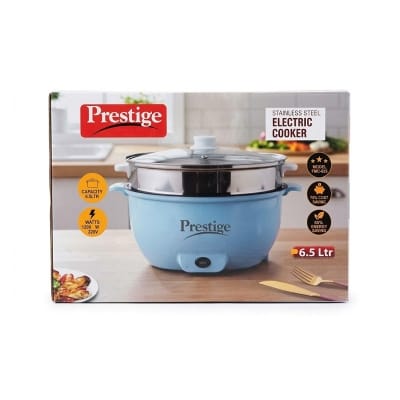 Picture of Prestige Electric Cooker 6.5 Liter | Stainless Steel Body | Fast Heating | Multipurpose Cooking Multicolor