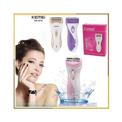 Picture of Kemei-Km-3018 Powerful Armpit Bikini Close Shaver Wet/Dry For Ladies Rechargeable&Waterproof(White)