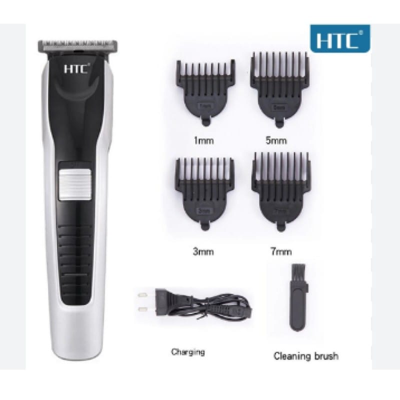 Picture of HTC AT-538 Multi-Functional Rechargeable Men Grooming Kit - Precision Trimmer with Clip-On Combs Grey