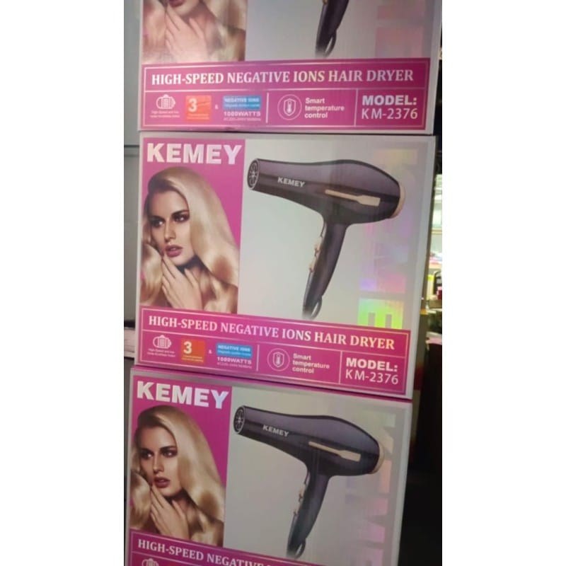 Picture of Kemei KM-2376 1000W Hot and Cold Powerful Professional Heavy Duty Hair Dryer for Unisex Multicolor