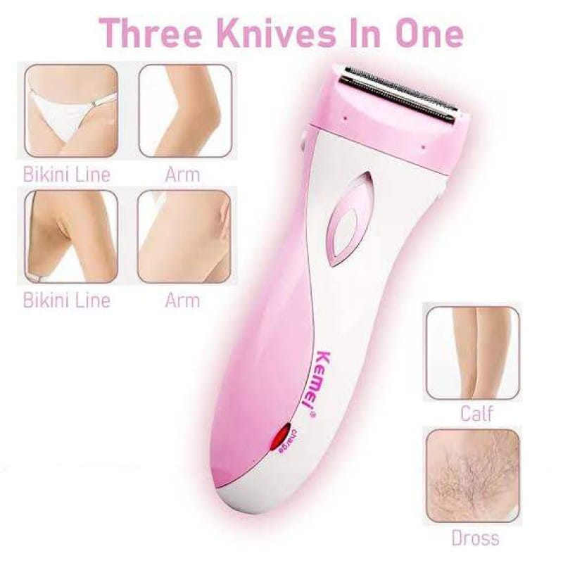 Picture of Kemei-Km-3018 Powerful Armpit Bikini Close Shaver Wet/Dry For Ladies Rechargeable&Waterproof(White)