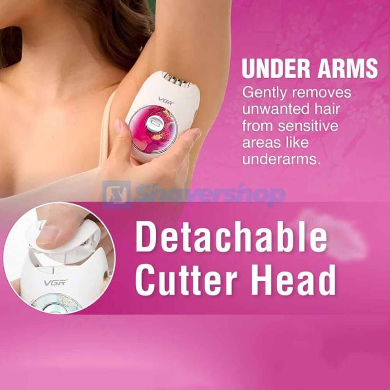 Picture of Vgr V-706 Cordless Professional Women Epilator With 18 Tweezers For Face, Legs, Underarms & Bikini Area With 70 Minutes Runtime 700Mah Li-Ion Battery Fast Charge Multicolor