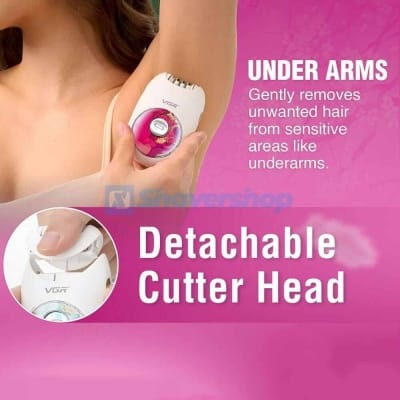 Picture of Vgr V-706 Cordless Professional Women Epilator With 18 Tweezers For Face, Legs, Underarms & Bikini Area With 70 Minutes Runtime 700Mah Li-Ion Battery Fast Charge Multicolor