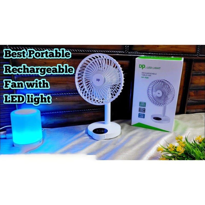 Picture of DP Rechargeable Portable Desktop Table Fan With LED Night Light DP-7626 Multicolor