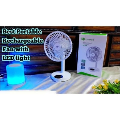 Picture of DP Rechargeable Portable Desktop Table Fan With LED Night Light DP-7626 Multicolor