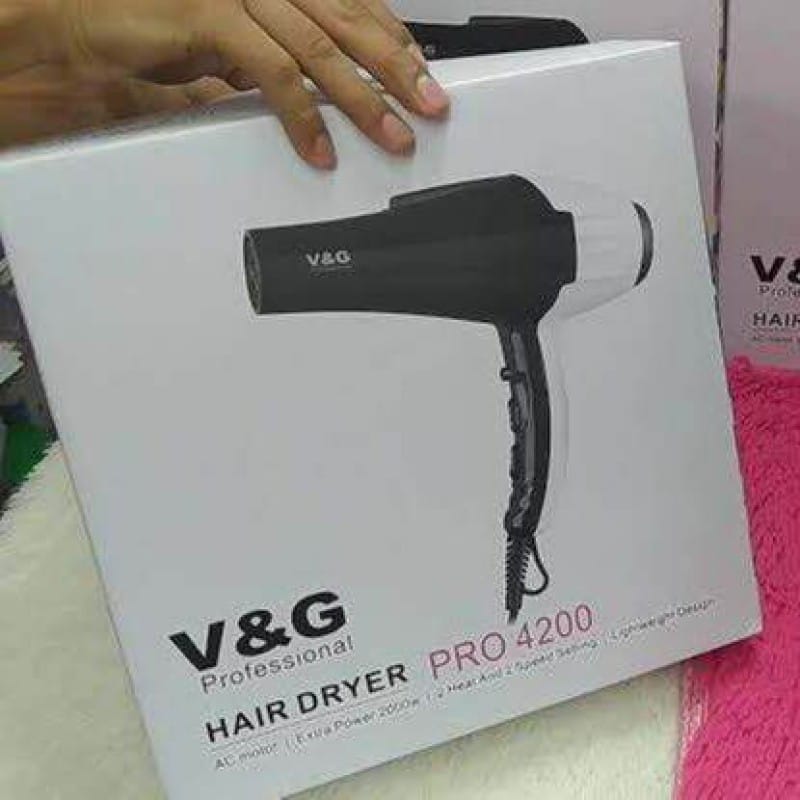 Picture of V&G Hair Dryer Pro Model-4200 - Hair Dryer 3 type Mode HOT ,COLD, NORMAL AIR Black