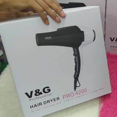 Picture of V&G Hair Dryer Pro Model-4200 - Hair Dryer 3 type Mode HOT ,COLD, NORMAL AIR Black