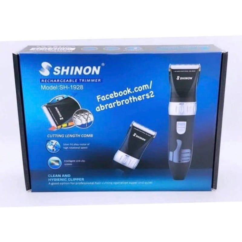 Picture of SHINON SH-1928 Professional Rechargeable Hair Clipper & Beard Trimmer Blue