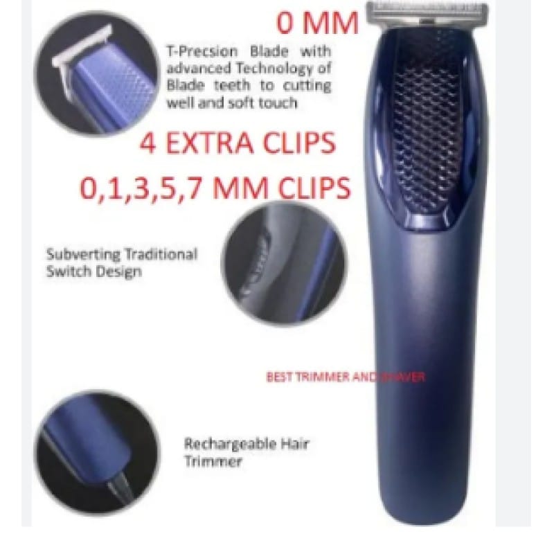 Picture of HTC AT-1210 Rechargeable 4 Clipper Hair Trimmer For Men Blue