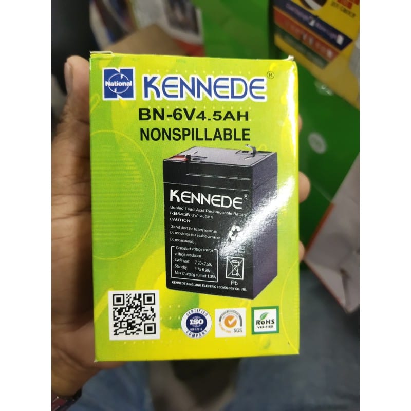 Picture of KENNEDE BN-6V 4.5 AH Rechargeable Battery Multicolor