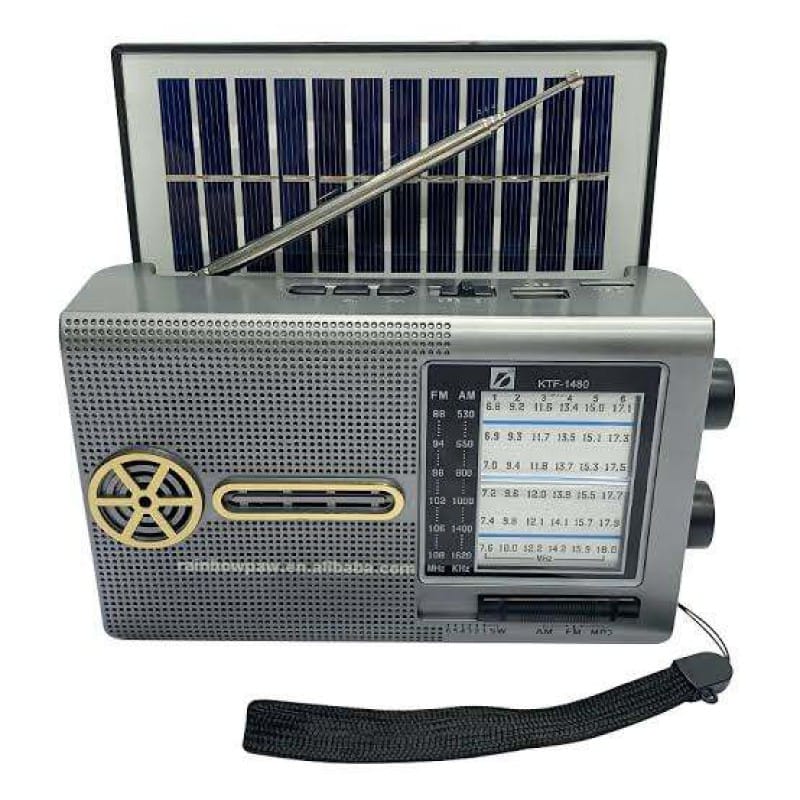 Picture of KBroad KTF-1480 is a highly versatile, retro-style portable solar radio and Bluetooth speaker Multicolor