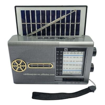 Picture of KBroad KTF-1480 is a highly versatile, retro-style portable solar radio and Bluetooth speaker Multicolor