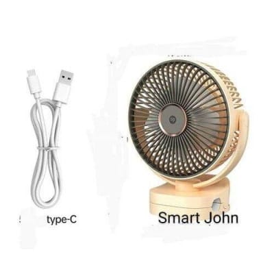 Picture of 2024 DP Outdoor Camping Fan Portable Fan Clip USB Rechargeable 18650 Lithium Table Desk Fan With Led Light Multicolor