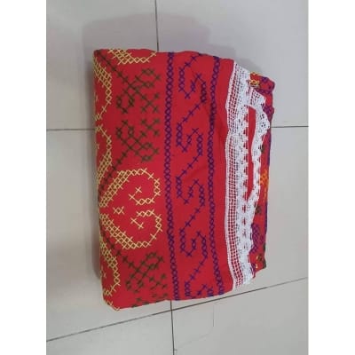 Picture of Beautiful Hand Made  (90"-80")Cotton Nokshi Katha - (RED) Red