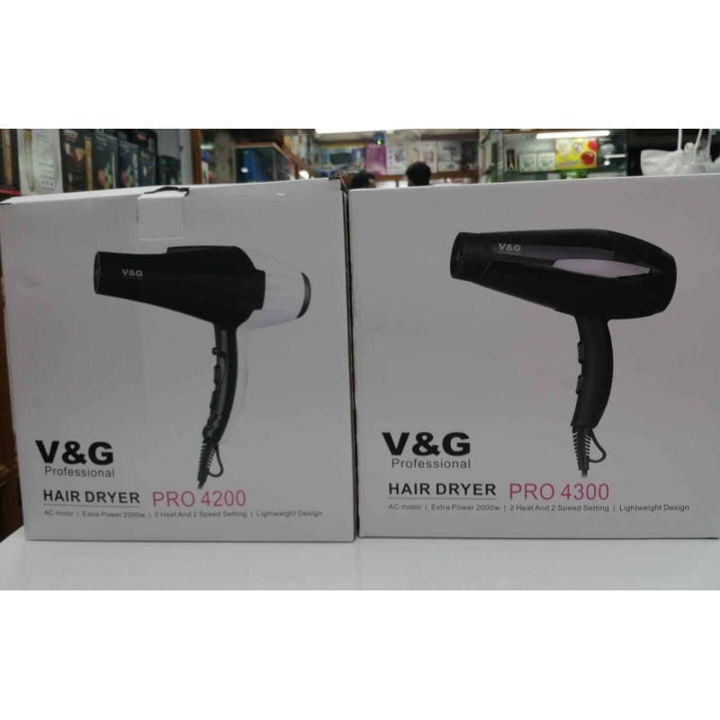 Picture of V&G Professional Hair Dryer Pro4300 Ac Motor Extra Power 2000W Black
