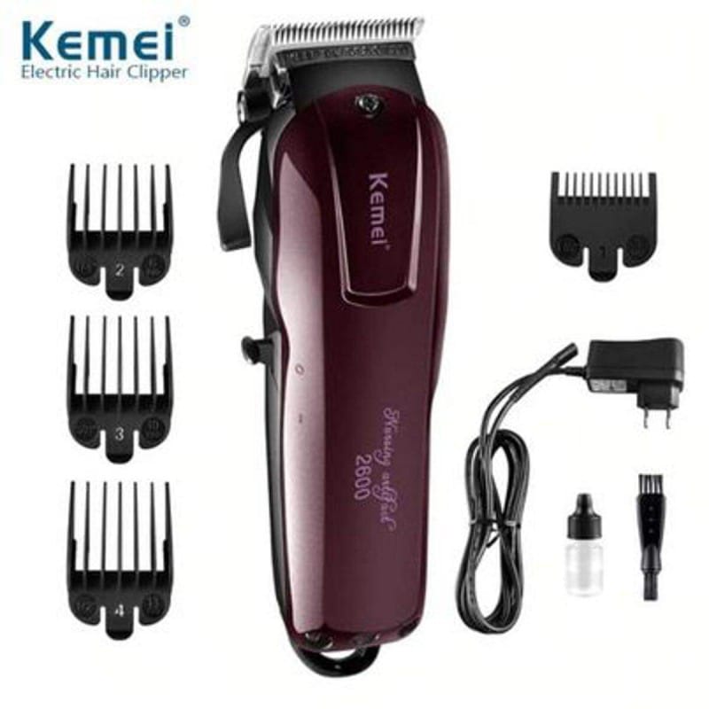 Picture of Kemei KM-2600 Professional Cord Cordless Hair Clipper Beard Trimmer for Men Red