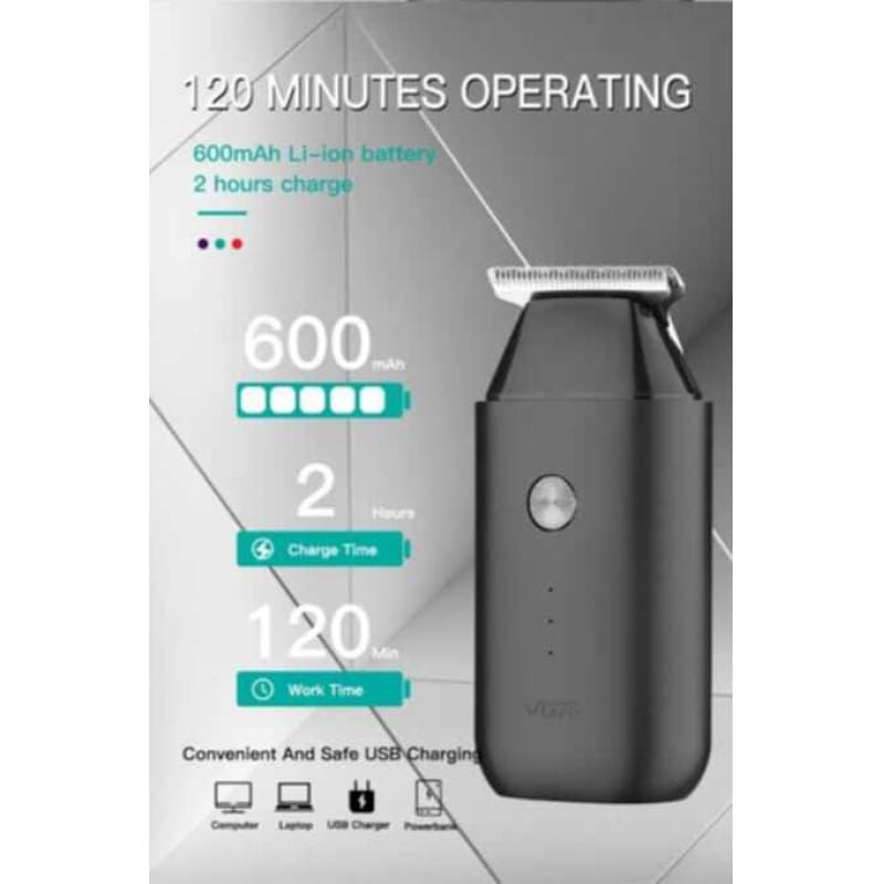 Picture of VGR V-932 Professional Rechargeable Corded & Cordless Pocket Hair Trimmer for Men’s Runtime: 120 Minutes, Black