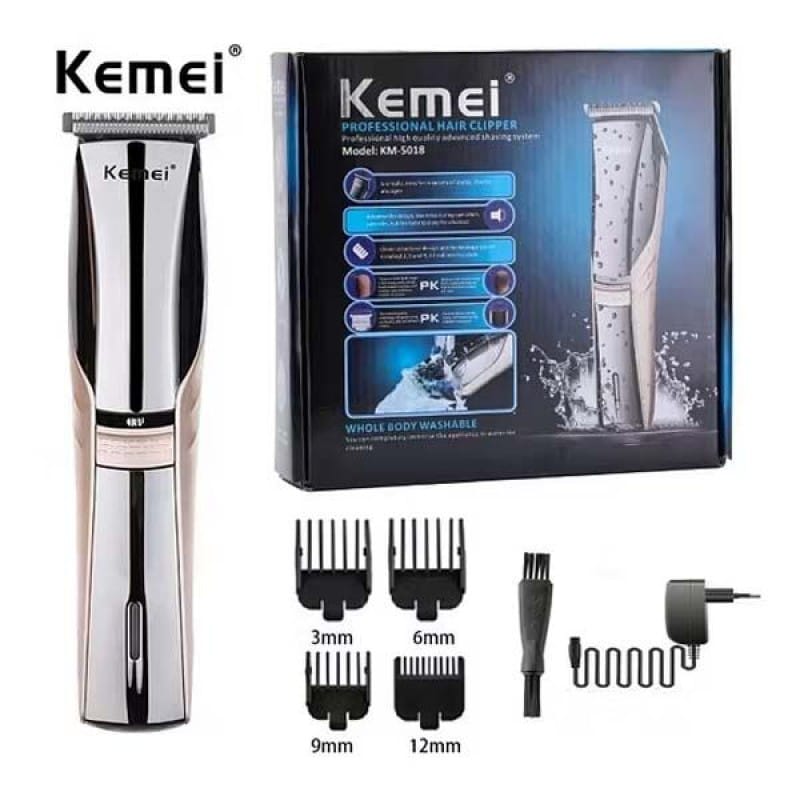 Picture of kemei Km-5018 Professional Washable  Rechargeable Hair Clipper Electric Shaver Beard Trimmer Men 