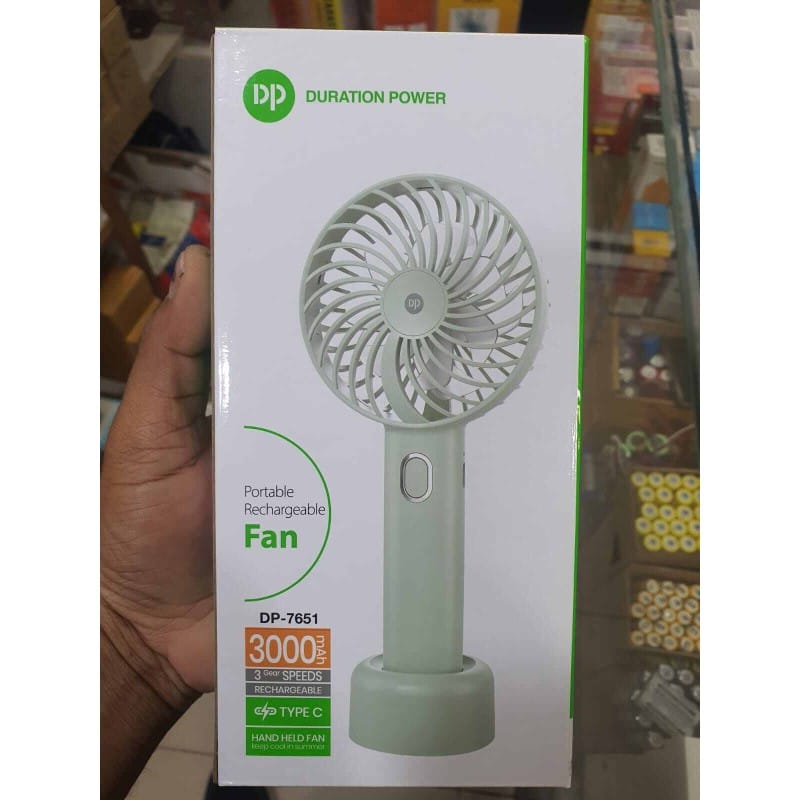 Picture of DP 7651 Rechargeable Handheld Fan 3000mAh 