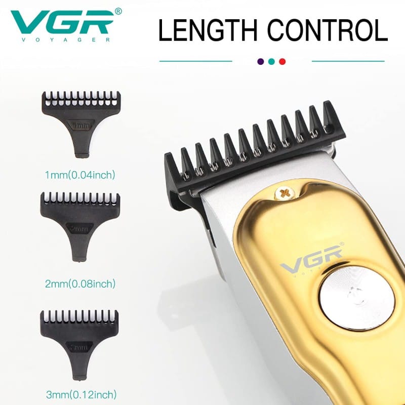 Picture of VGR V290 Hair Clipper Personal Care Electric Shaver Carving New Electric Push LED Smart Display Portable Oil VGR 290 Gold