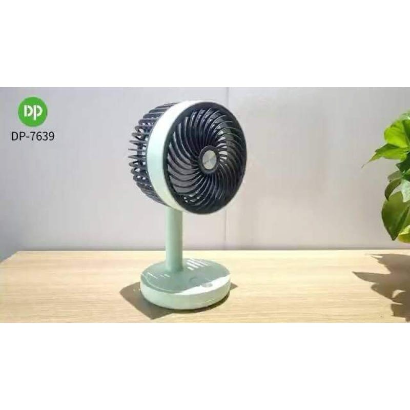 Picture of DURATION POWER DP-7639 Rechargeable 2400mAh Battery Three Speed Modes Up-Down Adjustable Desk Fan Multicolor