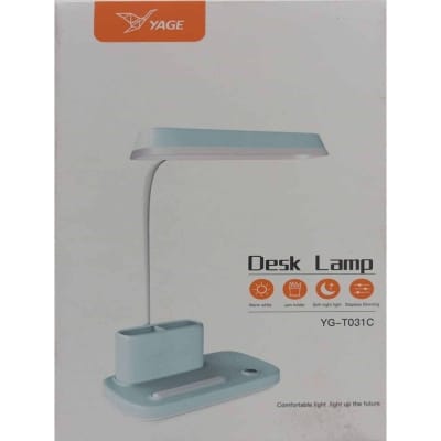 Picture of YAGE YG-T031C Touch Dimming Table Lamp for Study Eye Protection Rechargeable Desk Lamp with Pen Holder & Phone Holder Multicolor