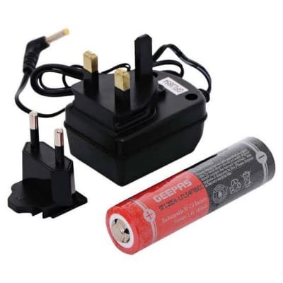 Picture of GEEPASS GFL-3854 Aluminium Rechargeable LED Flashlight - Black