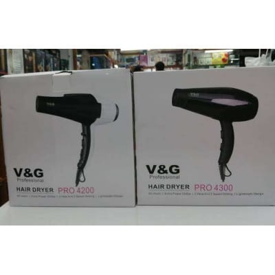 Picture of V&G Professional Hair Dryer PRO 4300 with Fast Drying Technology, Lightweight Design, 2000W Extra Power, 2 Heat & 2 Speed Settings Multicolor