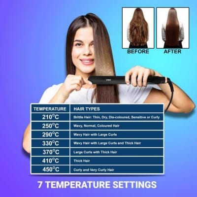 Picture of VGR V-515 2.0m 360 Swivel Power Cord Electric Professional Flat Iron Hair Straightener with LED Display Multicolor