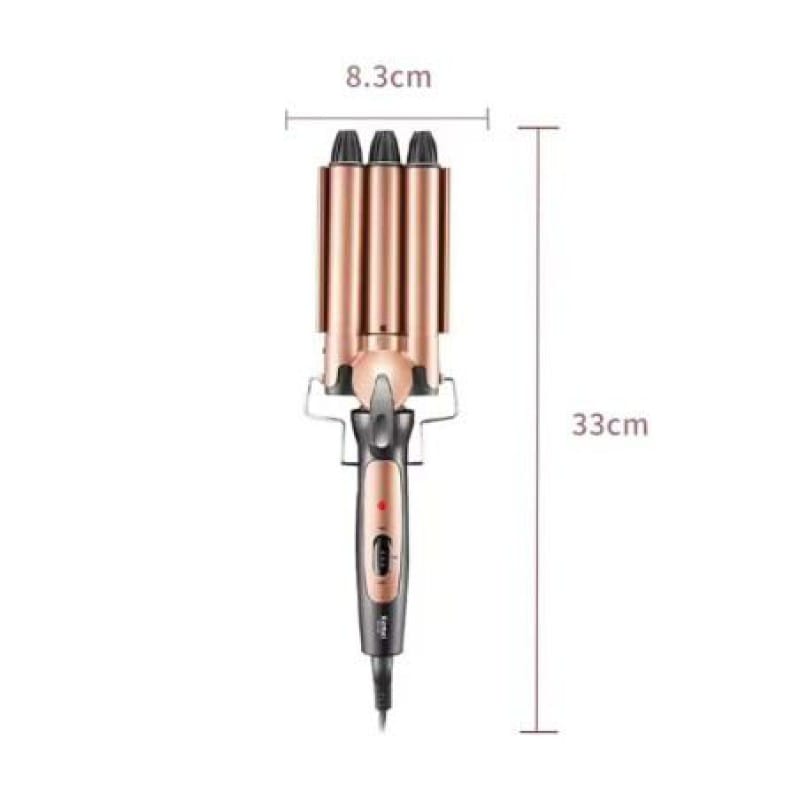 Picture of Kemei KM-1010A Professional Hair Curling Iron Machine for Men And Women Fast Heating Tourmaline Ceramic Hair Curling Iron Pink Multicolor