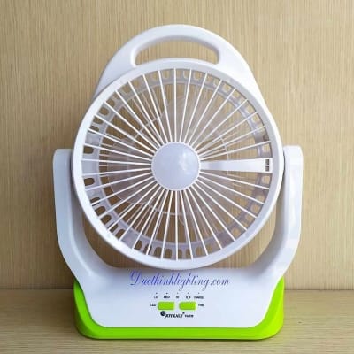 Picture of High-Speed Portable Fan YG-729 with LED Light and Rechargeable Battery, Acrylic, Unisex, Casual Style, Green/White