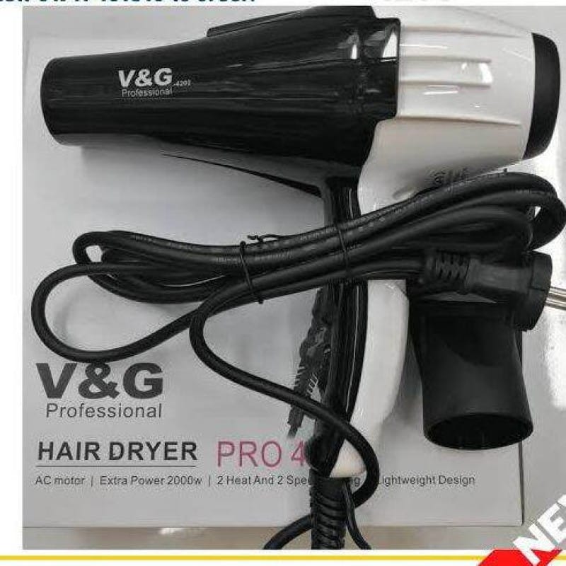 Picture of V&G Hair Dryer Pro Model-4200 - Hair Dryer 3 type Mode HOT ,COLD, NORMAL AIR Black