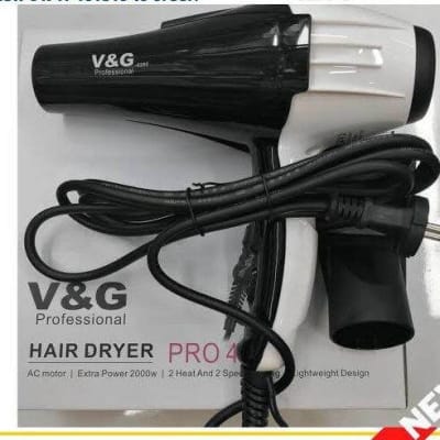 Picture of V&G Hair Dryer Pro Model-4200 - Hair Dryer 3 type Mode HOT ,COLD, NORMAL AIR Black